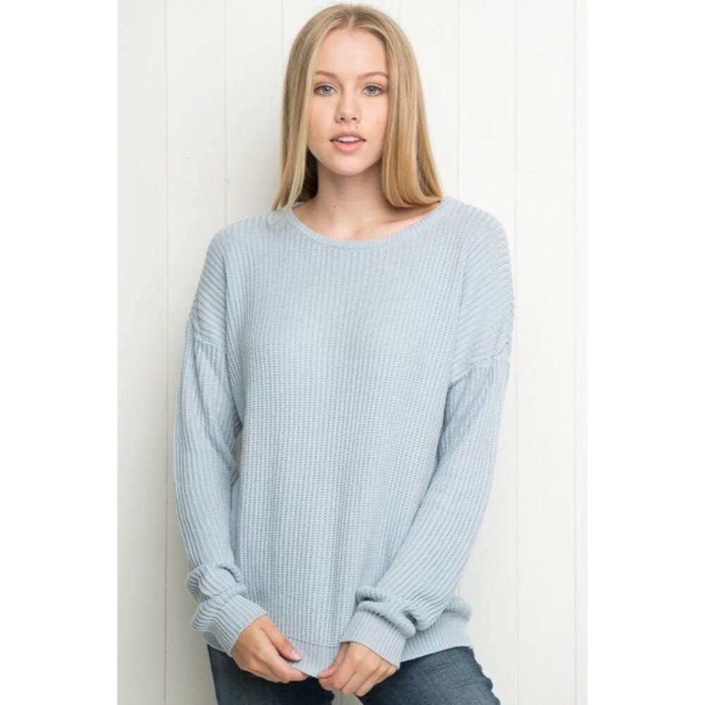 Brandy melville baby blue bronx sweater